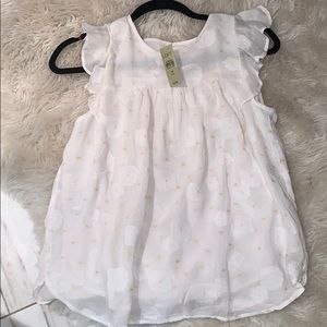 Loft Tank white with pink and yellow accents